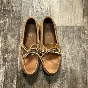 Sperry Men's Tan Leather Boat Shoes Size 6